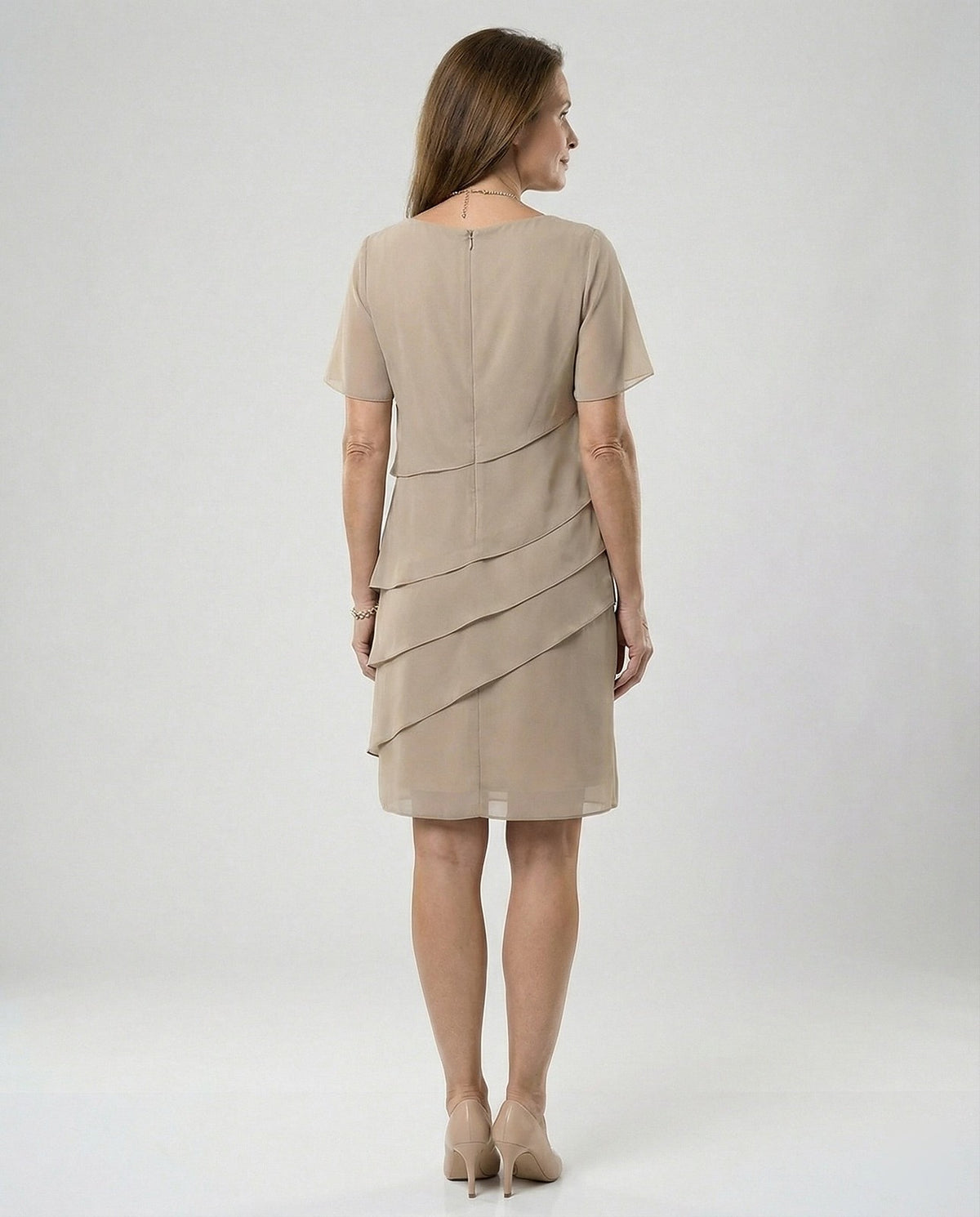 Women's Chiffon Knee Length Semi Formal Dress