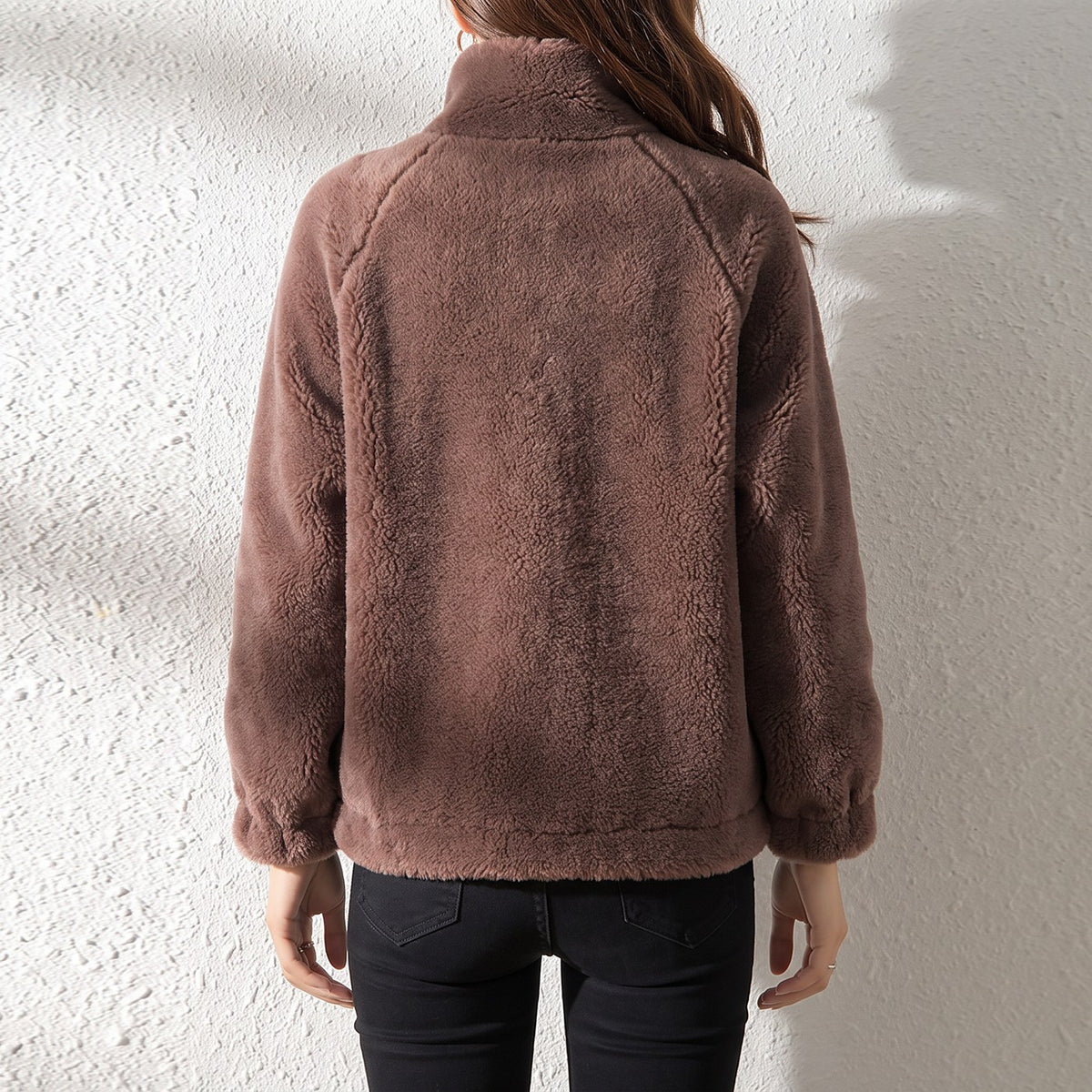 Women's Full Zip Fleece Jacket Pockets