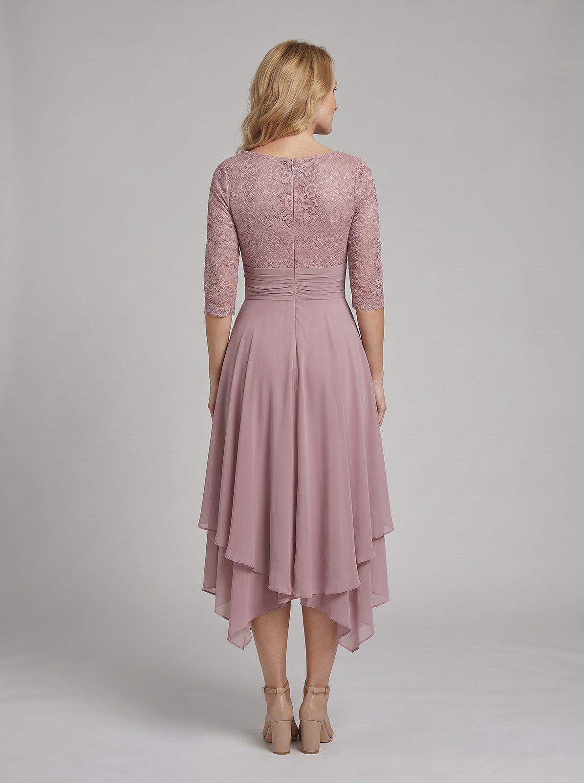 Women's Empire Waist Lace Semi Formal Dress