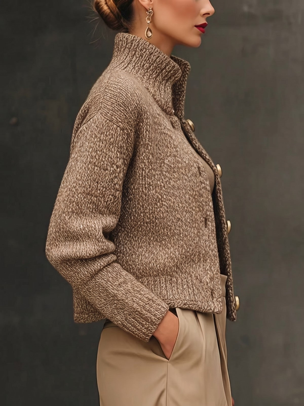 Women's Stand Collar Boucle Jacket
