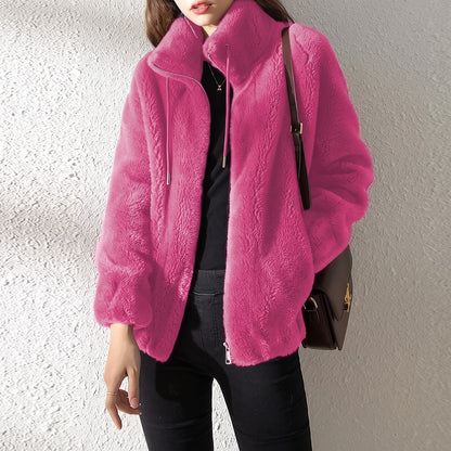 Women's Full Zip Fleece Jacket Pockets