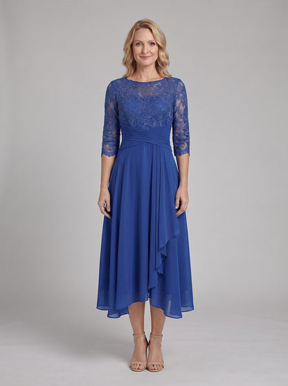 Women's Empire Waist Lace Semi Formal Dress