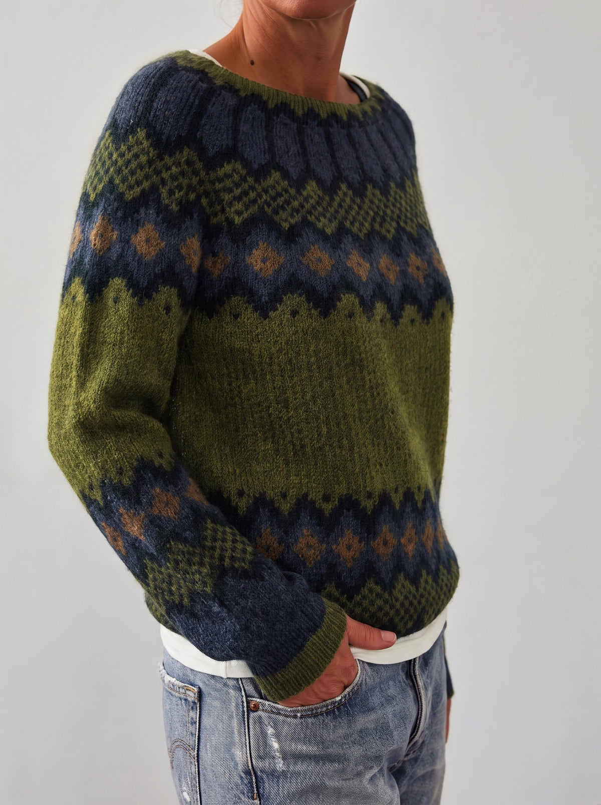 Women's Nordic Jacquard Knit Sweater