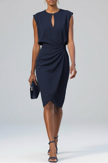 Women's Sleeveless Keyhole Midi Dress