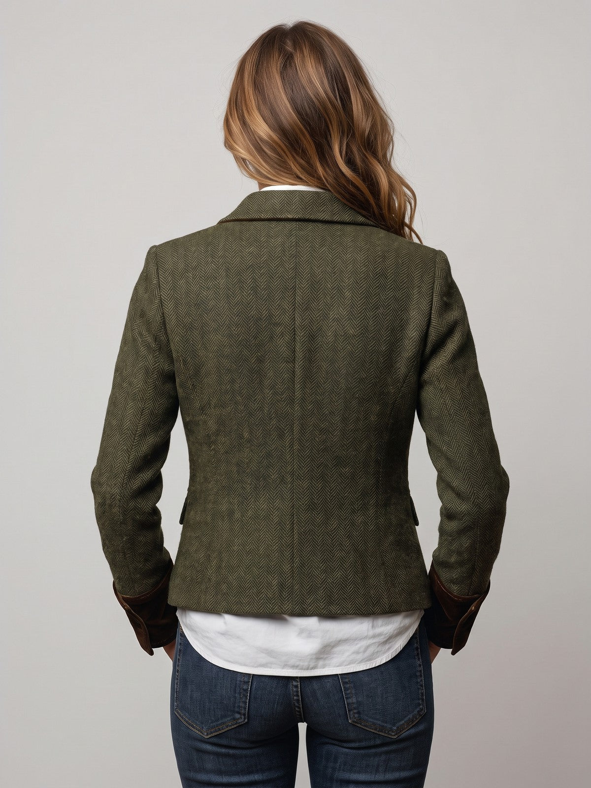 Women's Cropped Tweed Blazer with Pockets