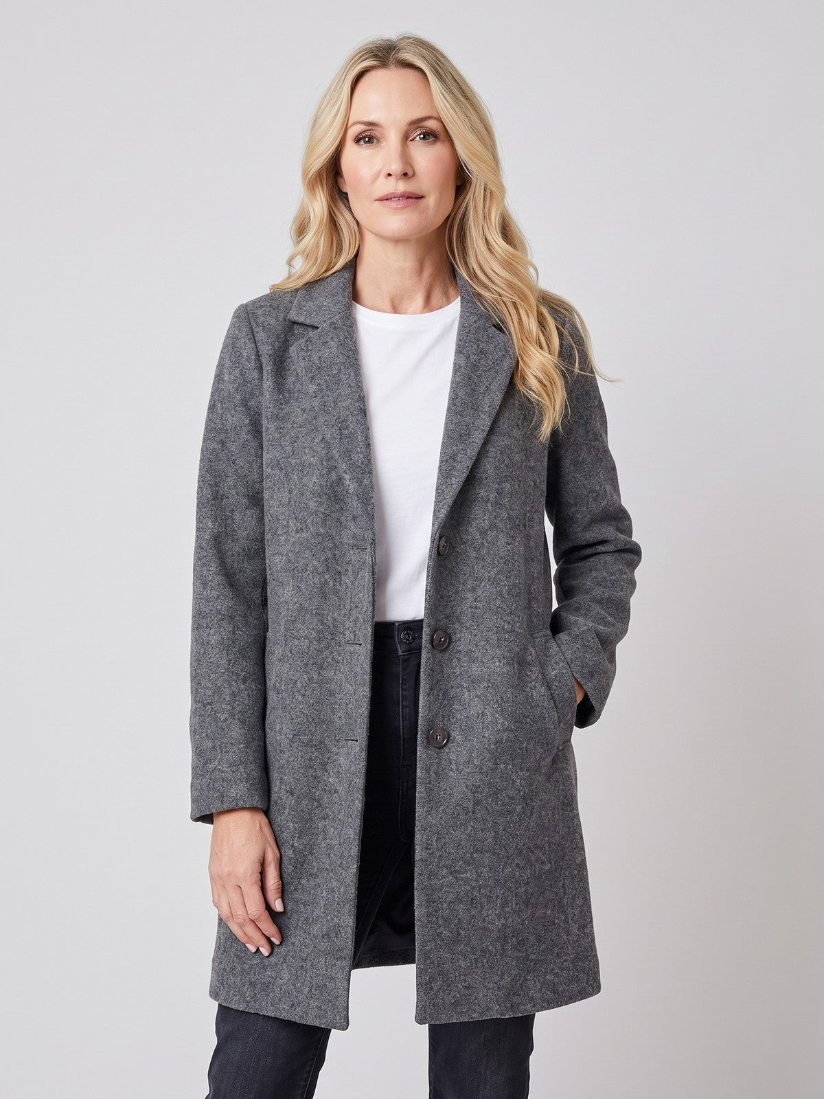 Women's Long Lapel Blazer Coat
