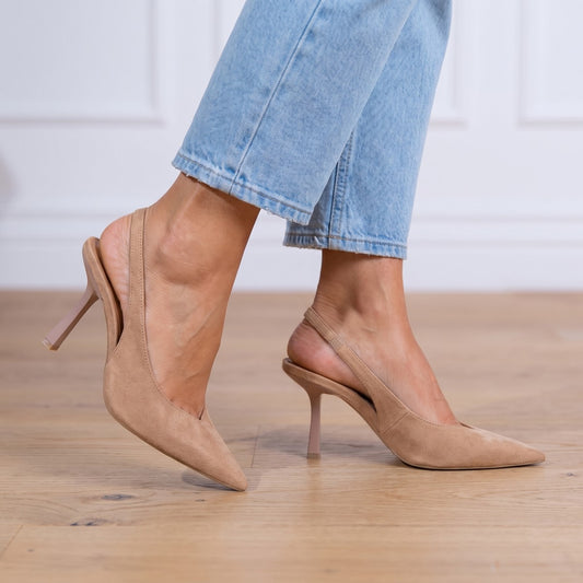 Women's Pointed Toe Slingback Heels