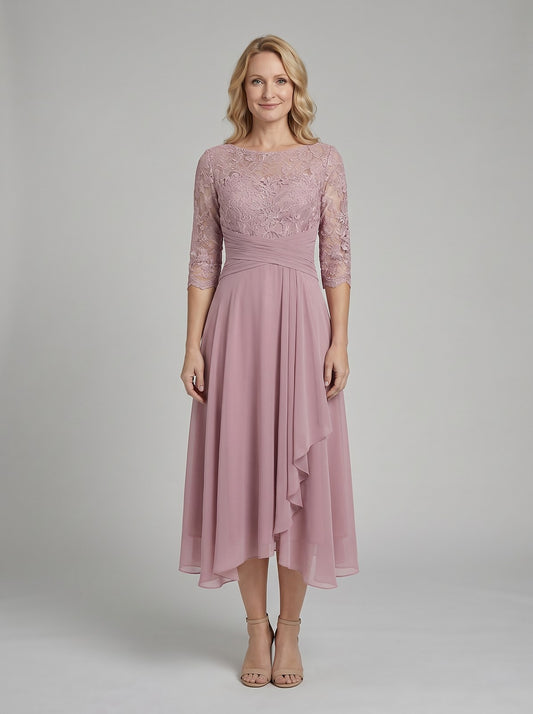 Women's Empire Waist Lace Semi Formal Dress