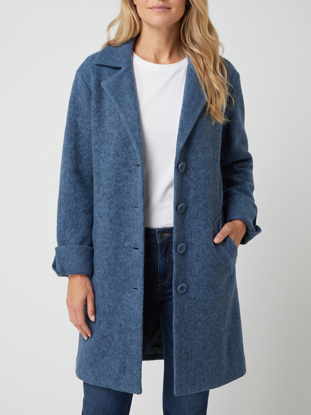 Women's Long Lapel Blazer Coat