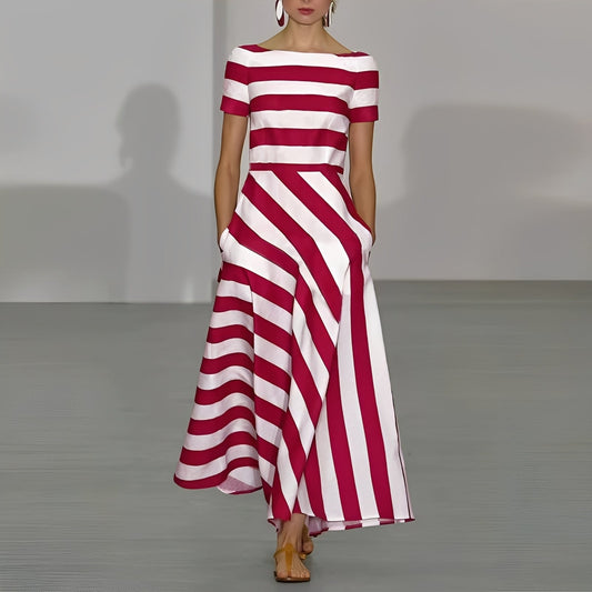 Women's Casual Striped Maxi Dress
