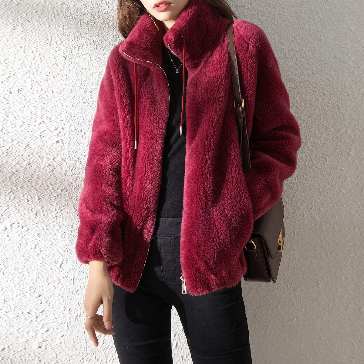 Women's Full Zip Fleece Jacket Pockets