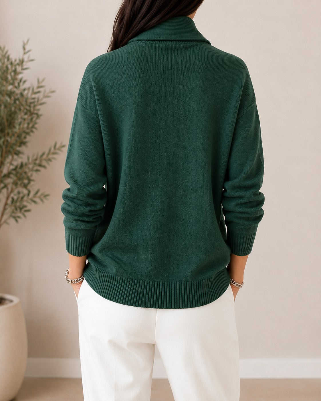 Women's Soft Knit Shawl Collar Pullover
