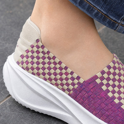 Women's Woven Platform Slip On Sneakers