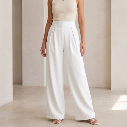 Women's Wide Leg Pants with Front Pleats