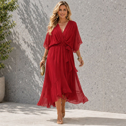 Women's Hi Low Wedding Guest Maxi Dress