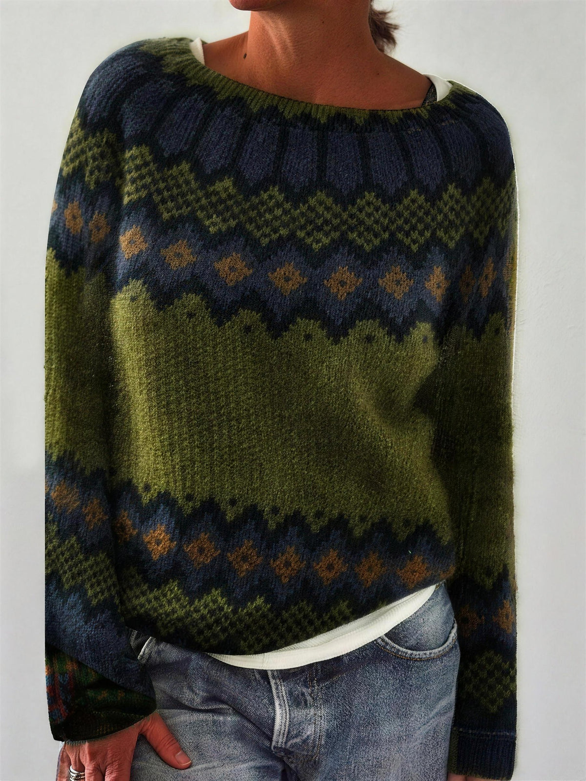 Women's Nordic Jacquard Knit Sweater