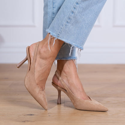 Women's Pointed Toe Slingback Heels