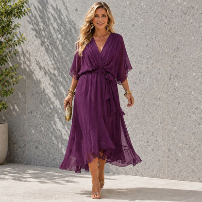 Women's Hi Low Wedding Guest Maxi Dress