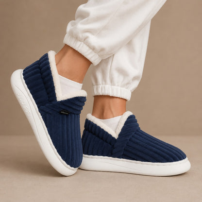 Women's Plush Lined Corduroy Slippers