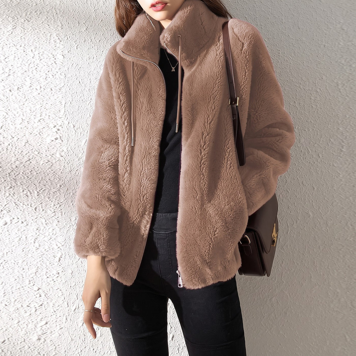 Women's Full Zip Fleece Jacket Pockets
