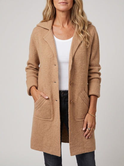 Women's Long Lapel Blazer Coat