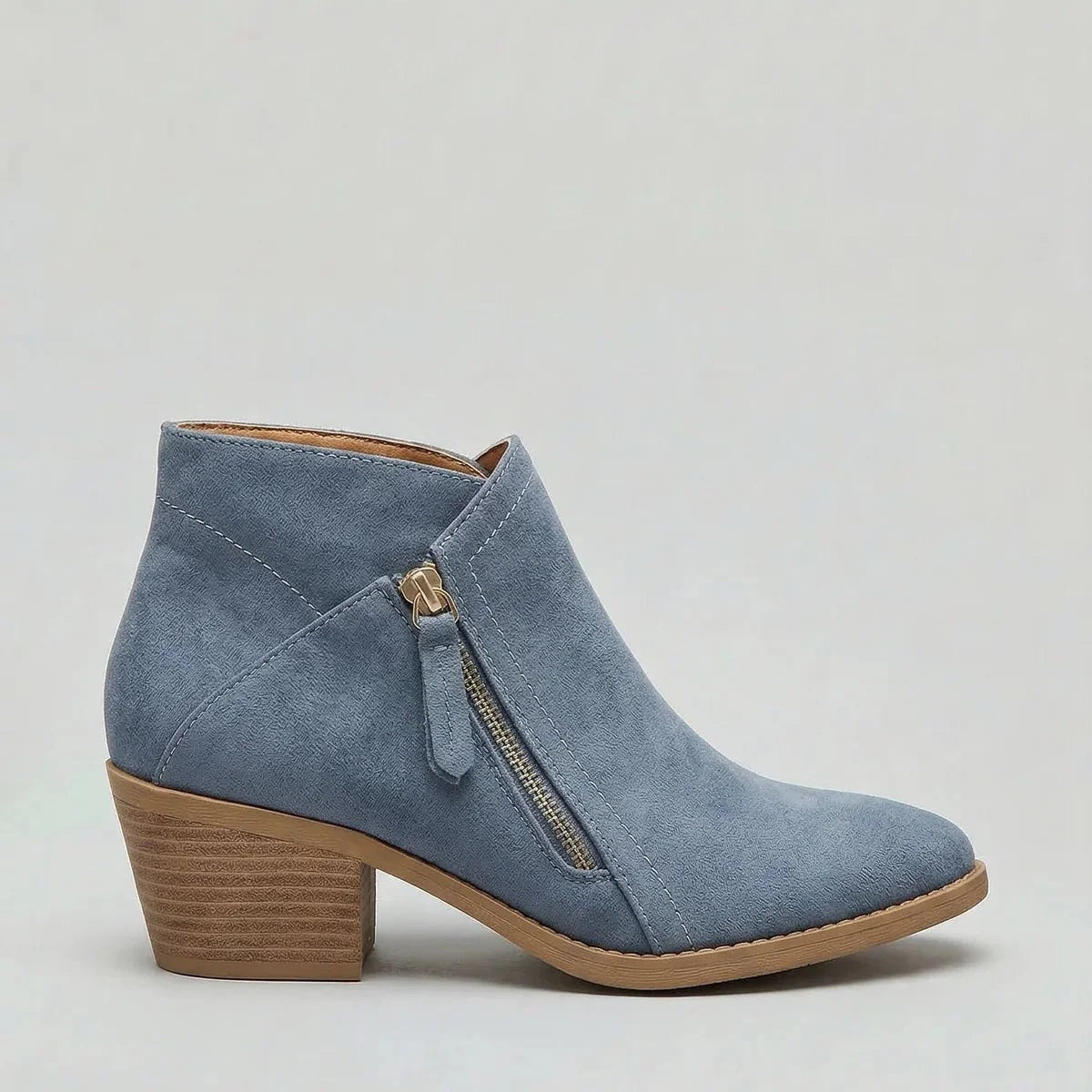 Women's Faux Suede Ankle Boots Side Zip