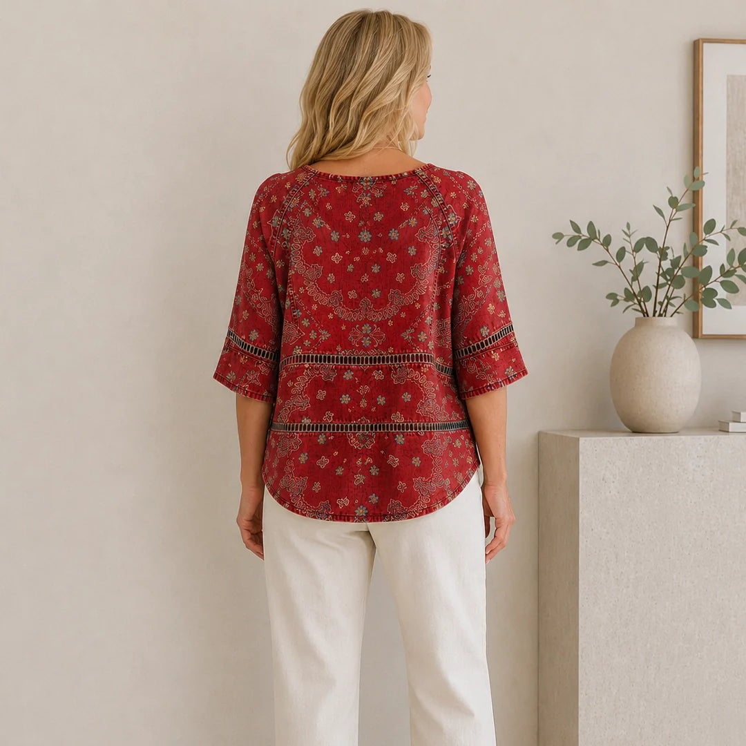 Blouse Inès Imprimé Vintage