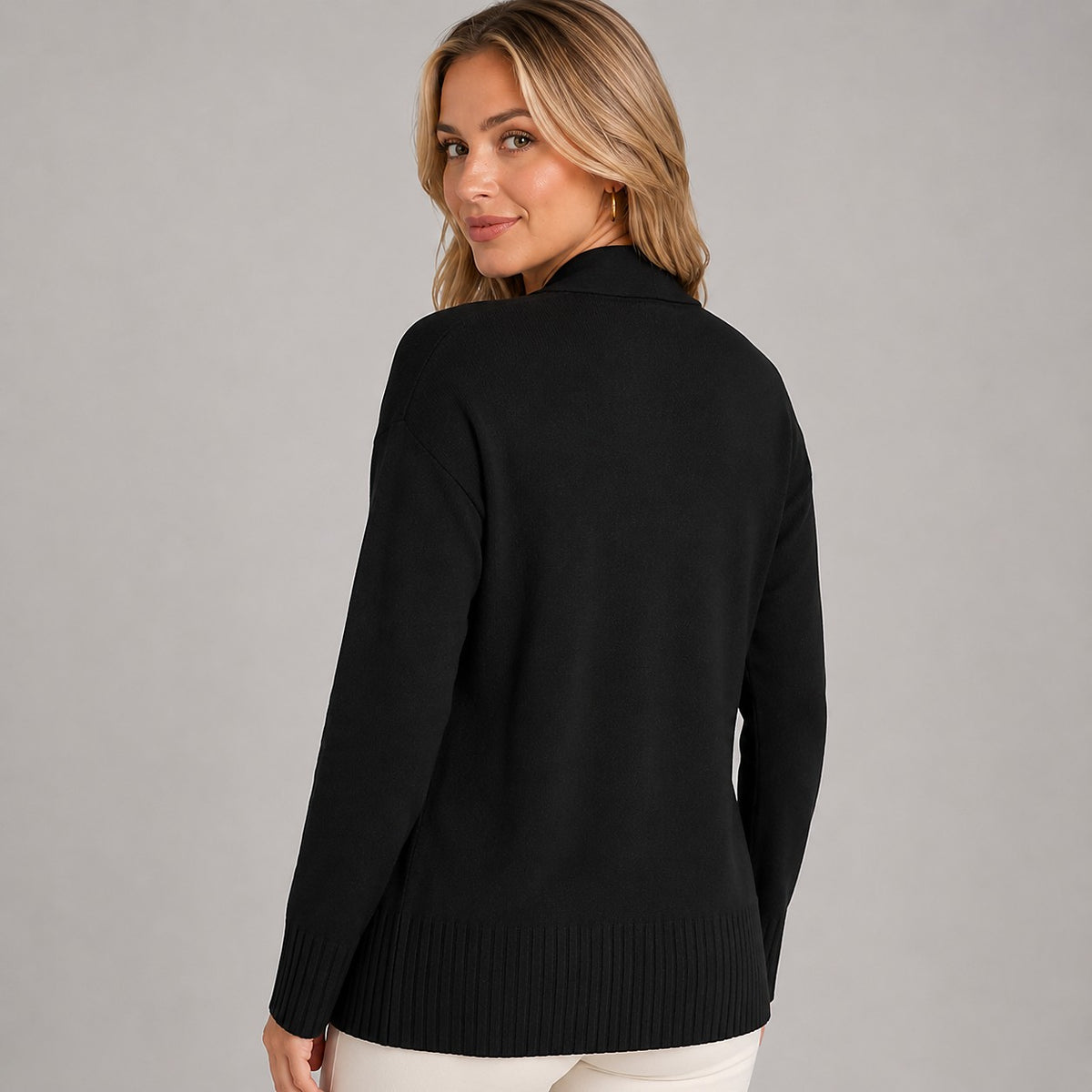 Women's Longline V Neck Cardigan