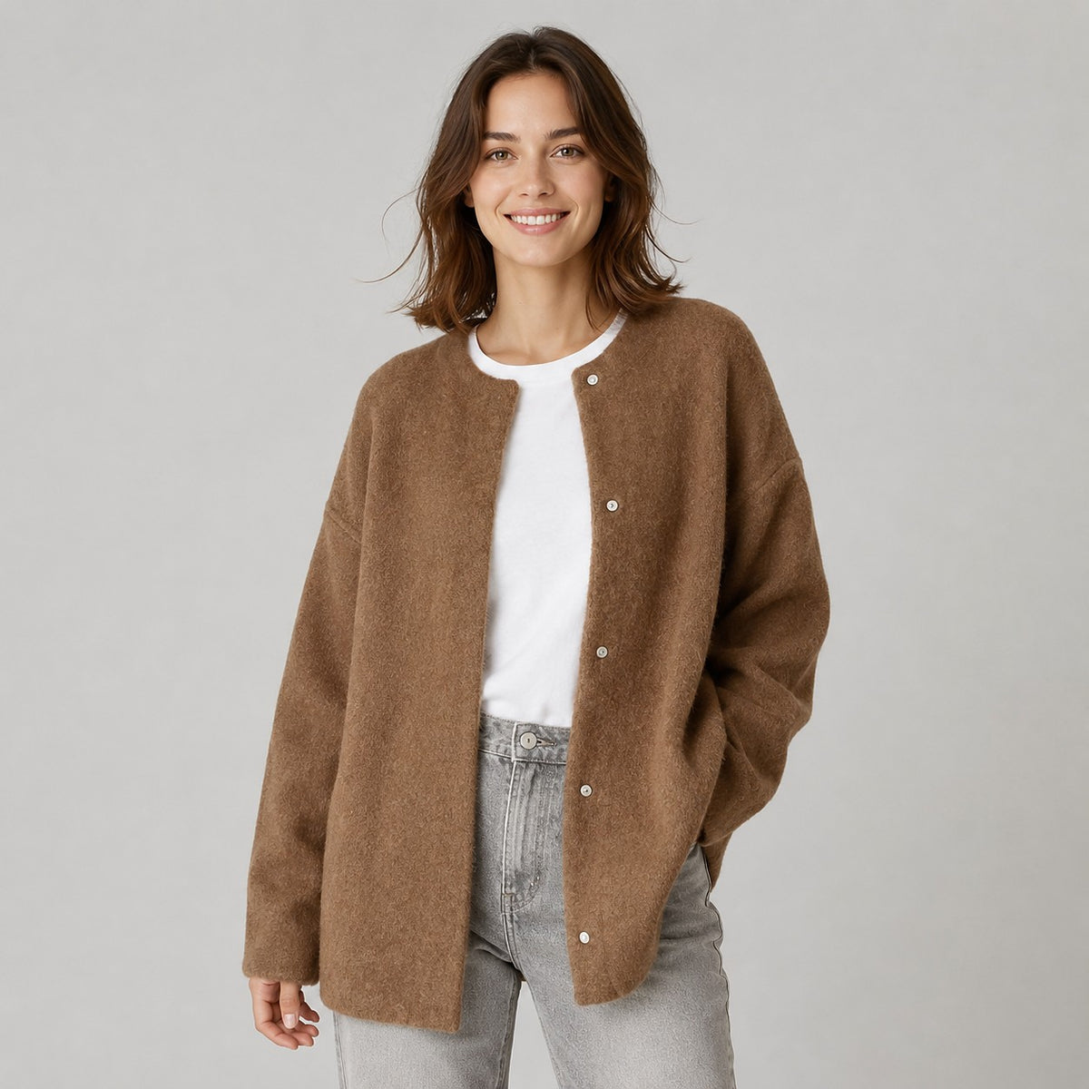 Women's Brushed Knit Longline Cardigan