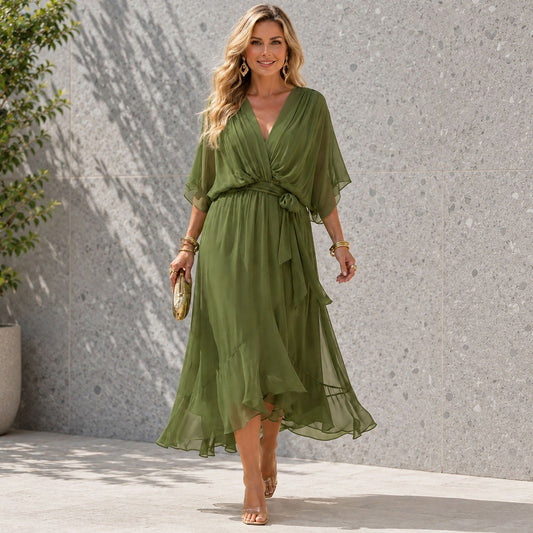 Women's Hi Low Wedding Guest Maxi Dress