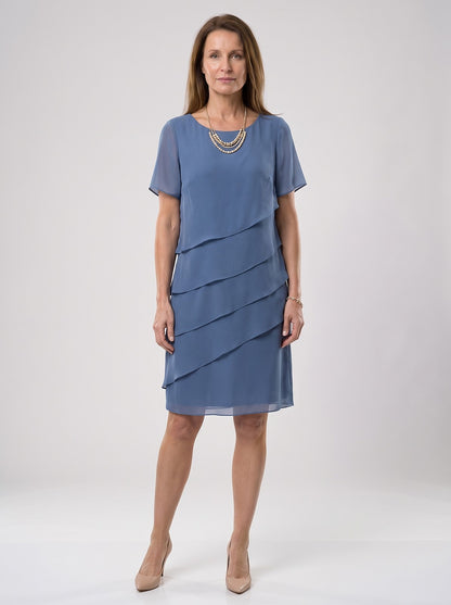 Women's Chiffon Knee Length Semi Formal Dress