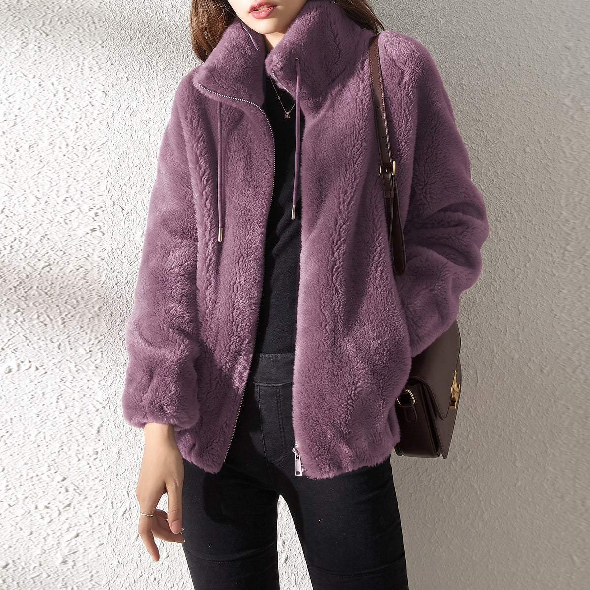 Women's Full Zip Fleece Jacket Pockets