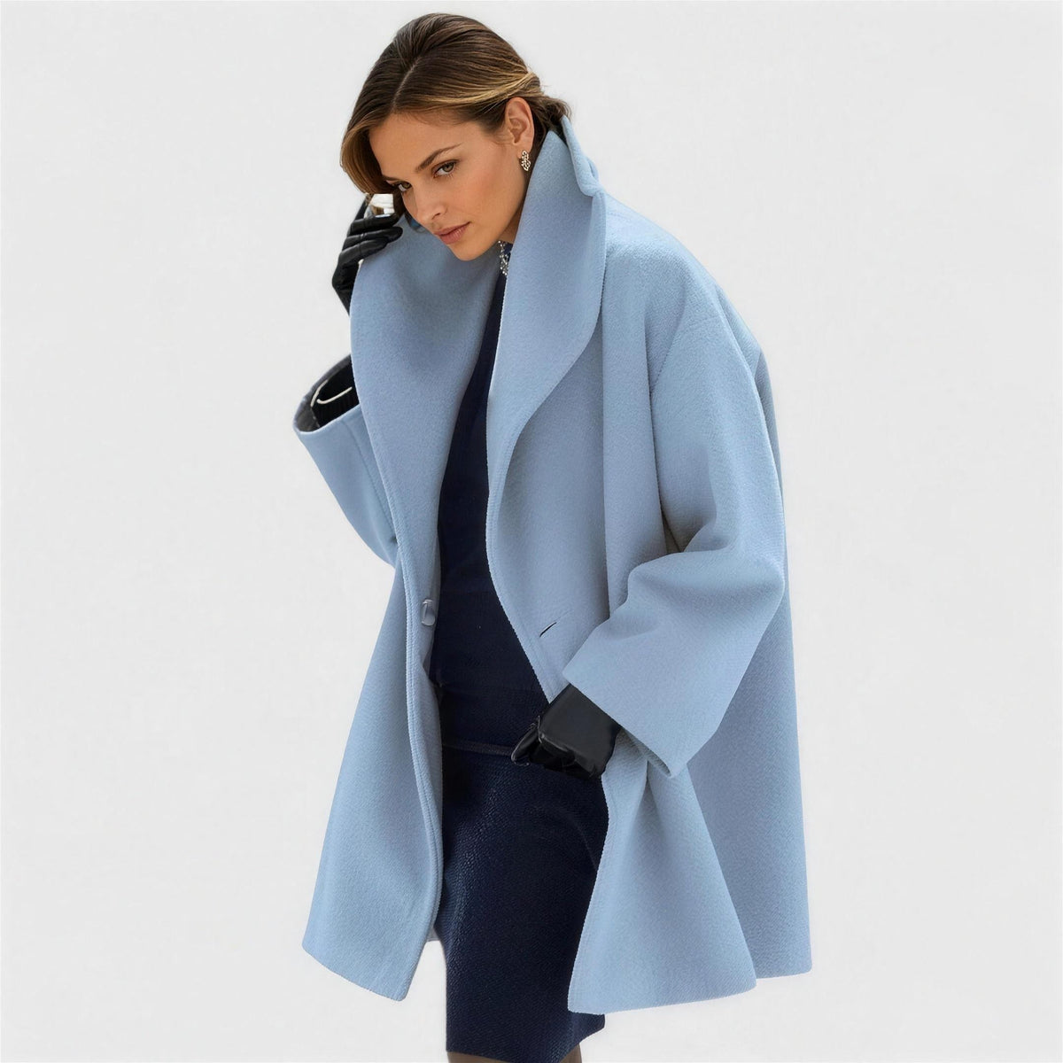 Women's Mid Length Lapel Coat