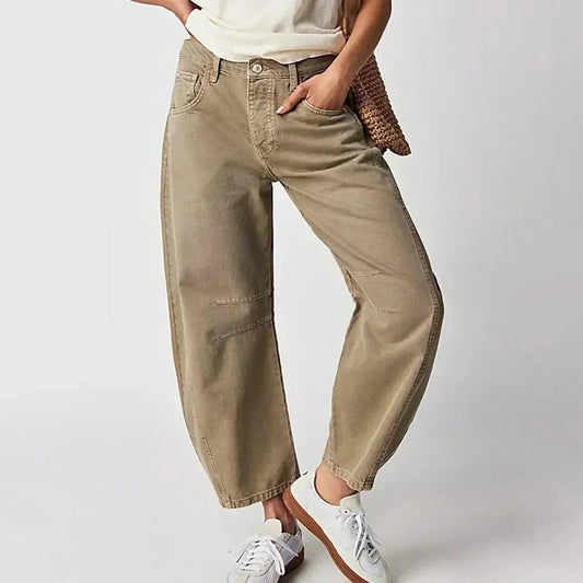 Women's Loose Fit Barrel Leg Jeans