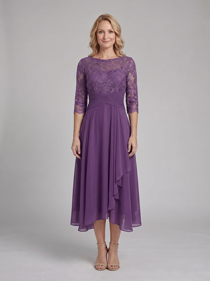 Women's Empire Waist Lace Semi Formal Dress