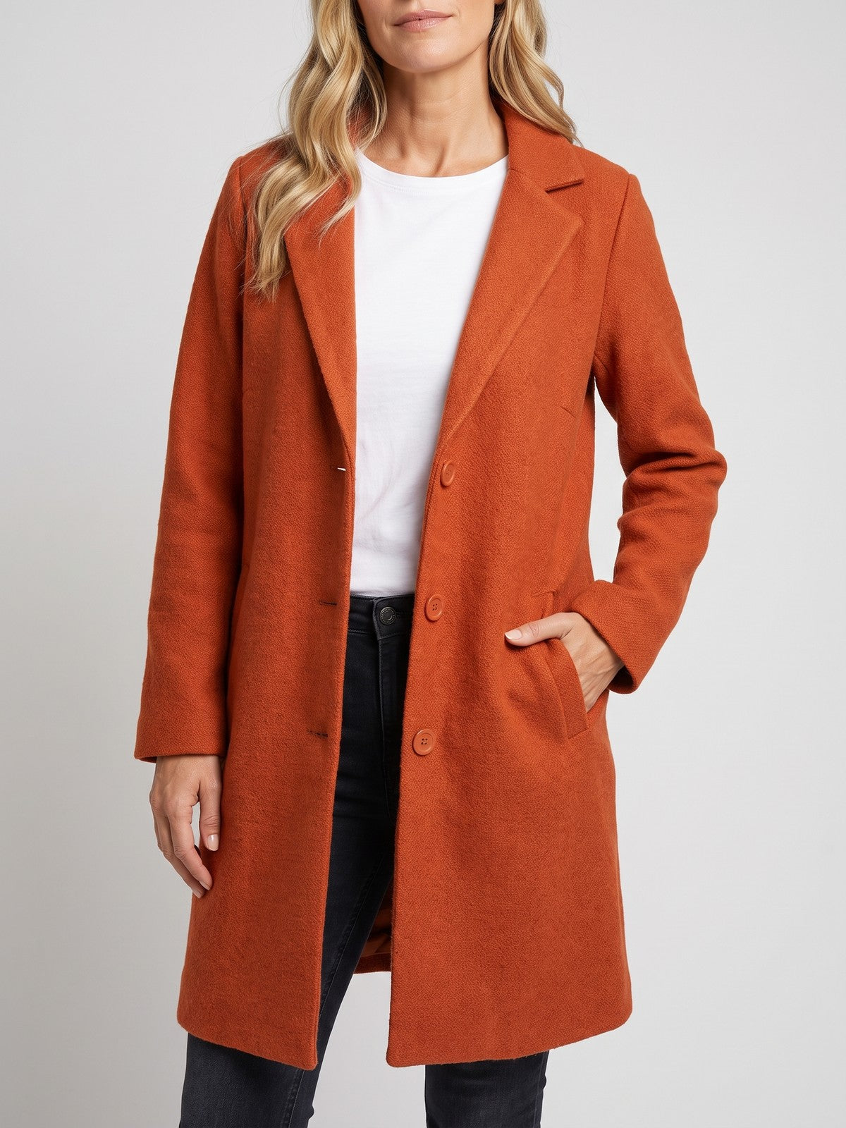 Women's Long Lapel Blazer Coat