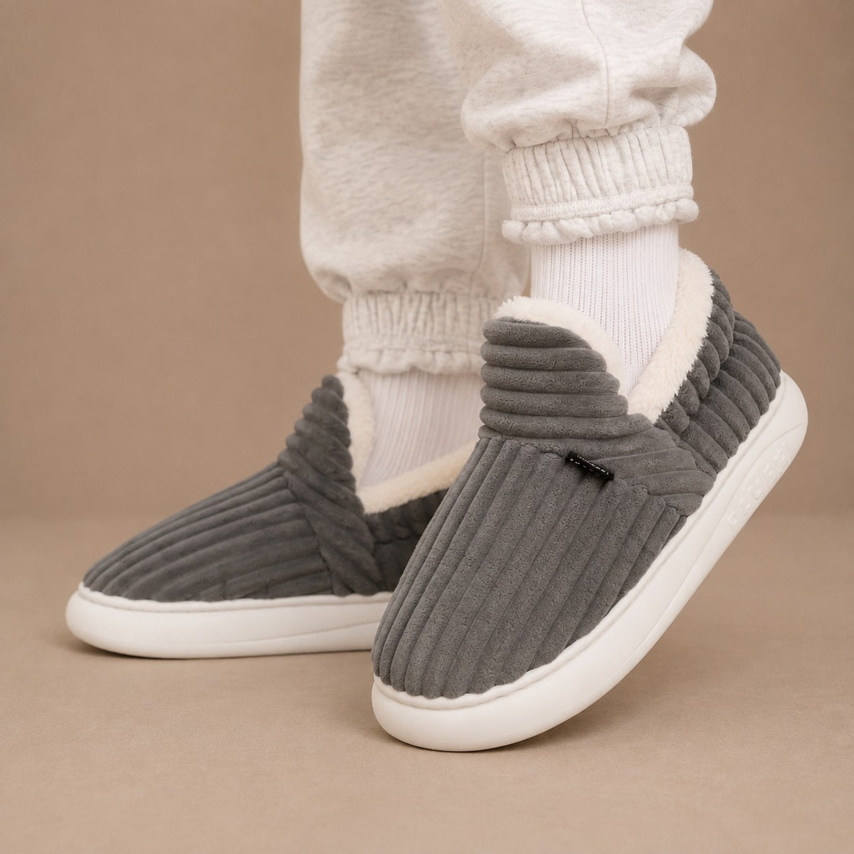 Women's Plush Lined Corduroy Slippers