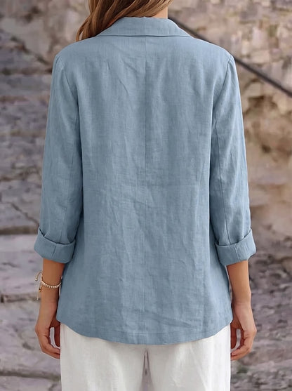 Women's Casual Blazer Two Button Notched Lapel