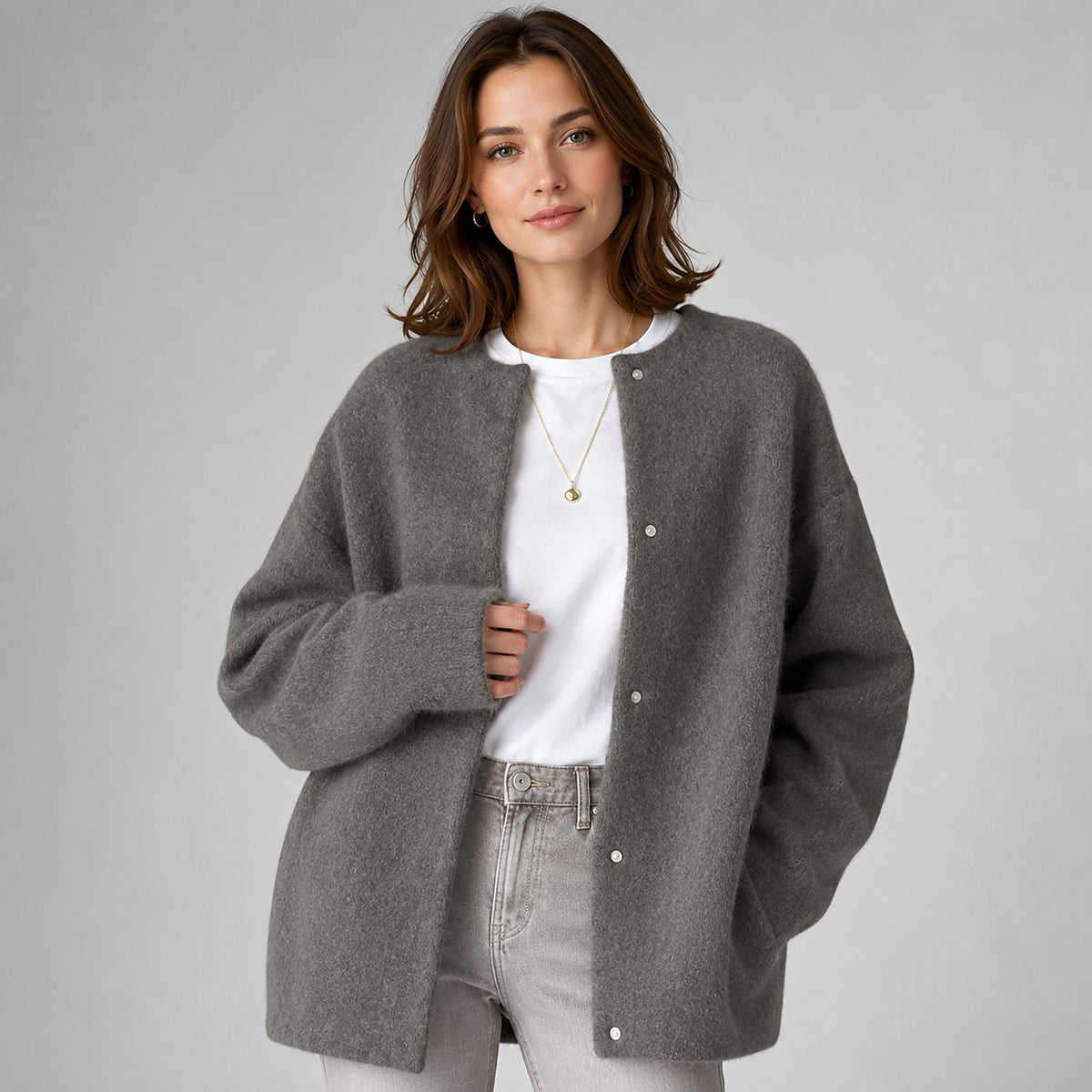 Women's Brushed Knit Longline Cardigan