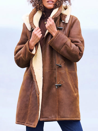 Women's Toggle Front Hooded Coat