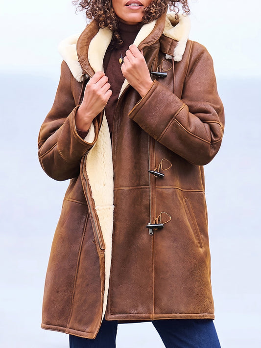 Women's Toggle Front Hooded Coat