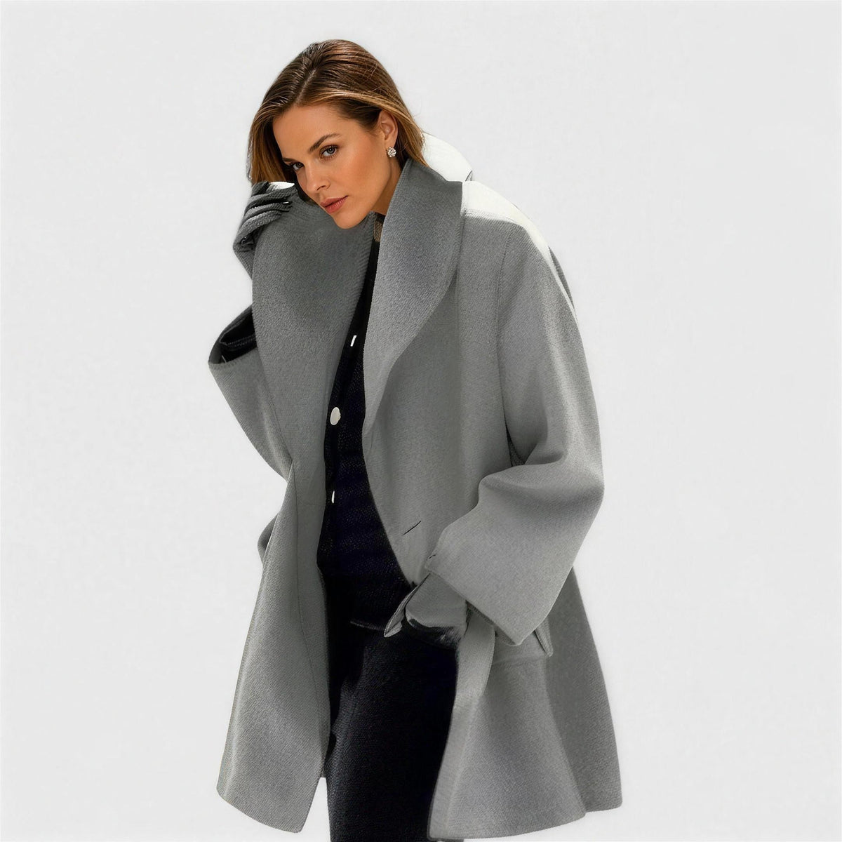 Women's Mid Length Lapel Coat