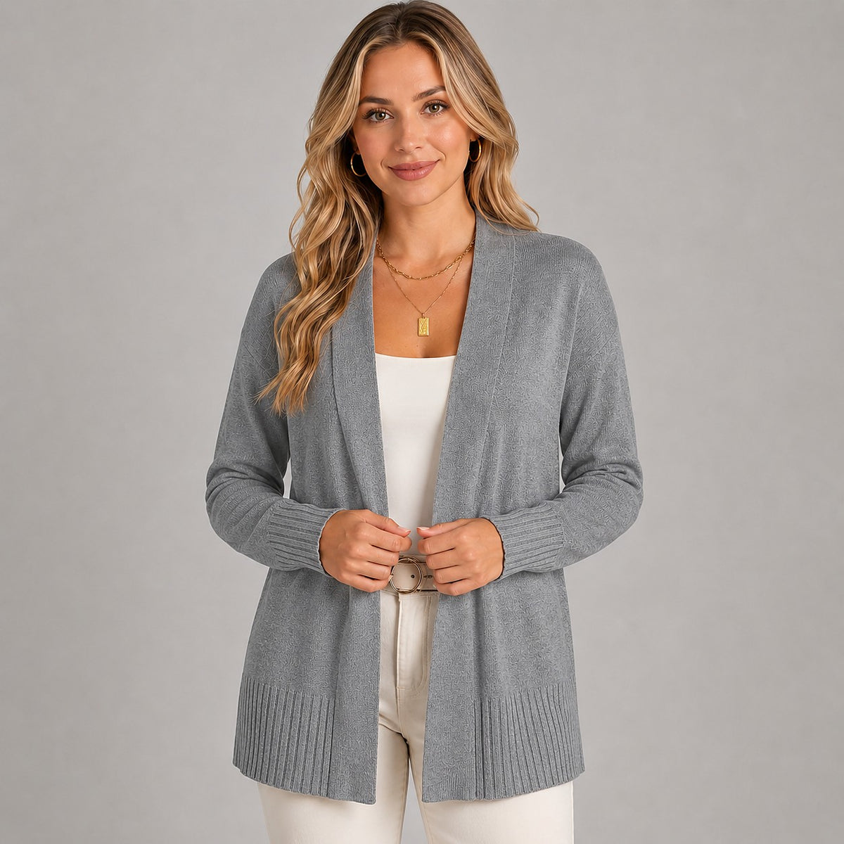 Women's Longline V Neck Cardigan