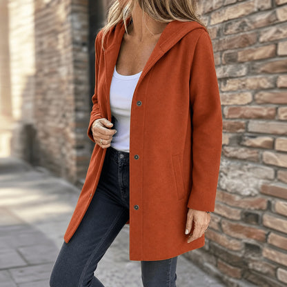 Women's Knit Hooded Cardigan with Pockets