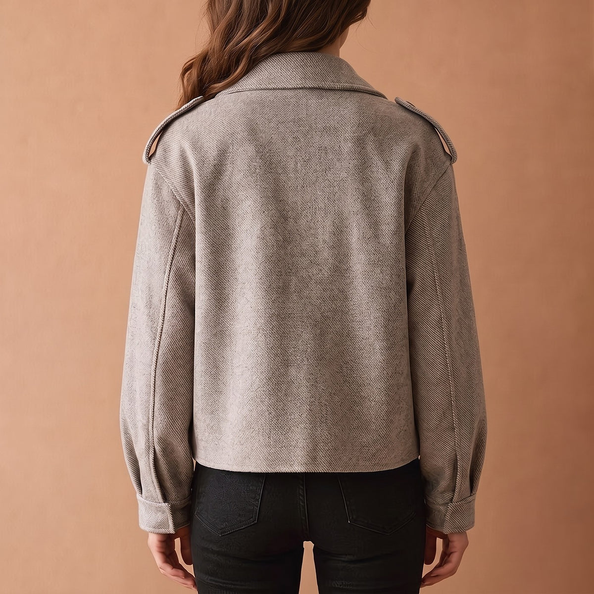 Women's Short Lapel Jacket Relaxed Fit