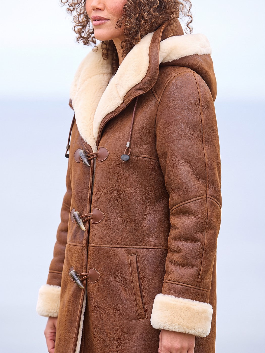 Women's Toggle Front Hooded Coat