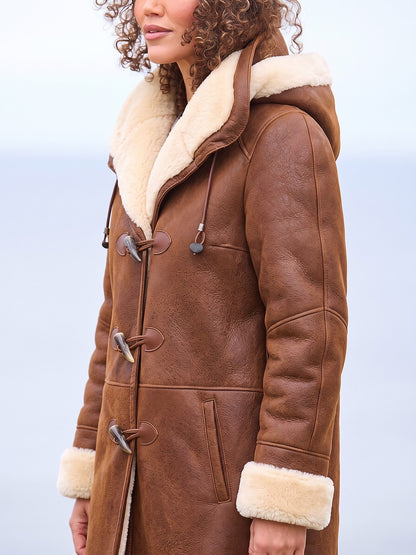 Women's Toggle Front Hooded Coat