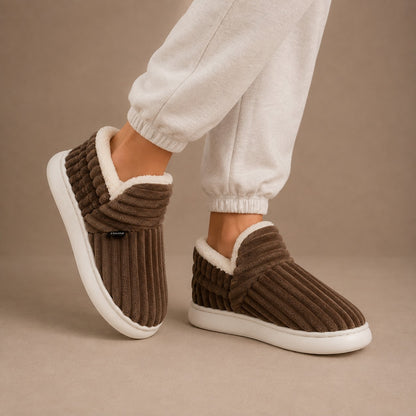 Women's Plush Lined Corduroy Slippers