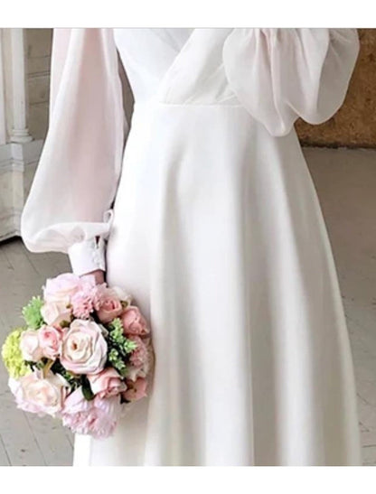 Women's Long Sleeve V Neck Midi Dress