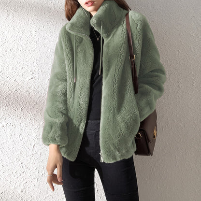 Women's Full Zip Fleece Jacket Pockets